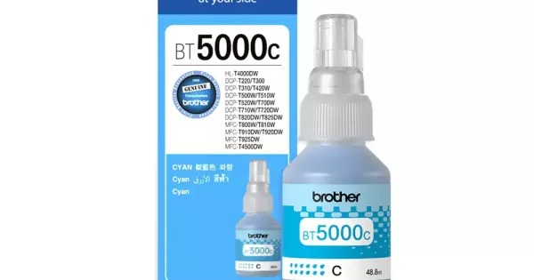 INK BOTTLE CYAN COLOR (BROTHER) USE WITH( DCP-T220, DCP-T226, DCP-T420W, DCP-T426W, DCP-T520W, DCP-T525W, DCP-T820DW, MFC-T920DW, DCP-T310, DCP-T510W,DCP-T710W,MFC-T910DW, HL-T4000DW, MFC-T4500DW)