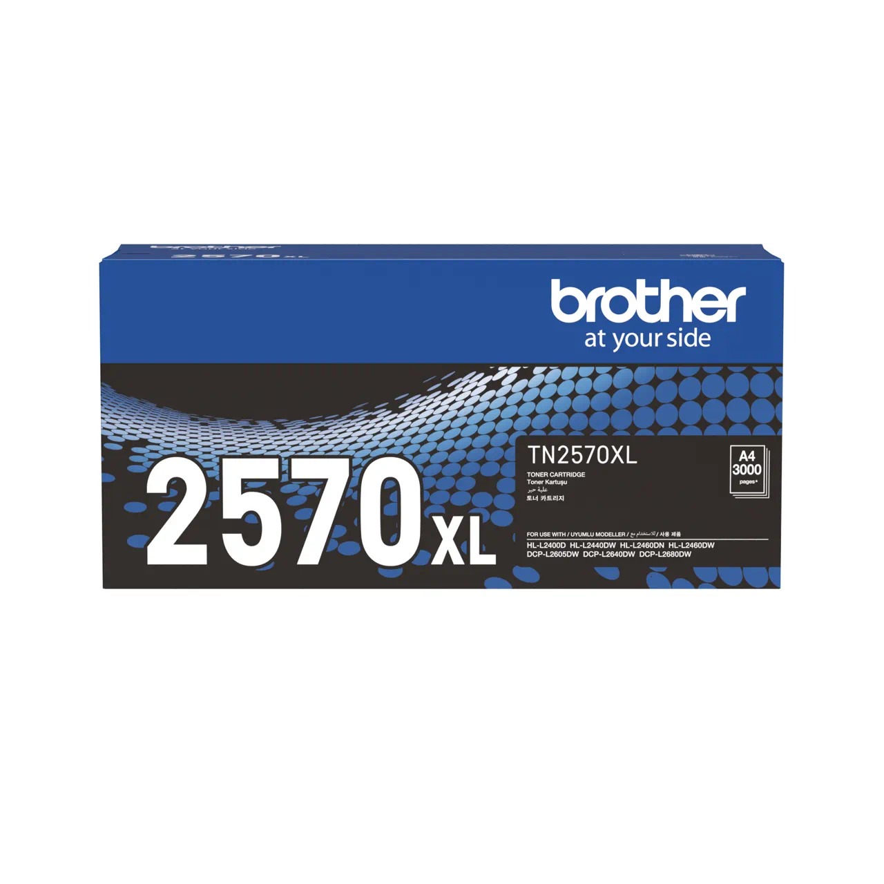 TONER TN2570XL USE WITH DCP-L2680DW, DCP-L2640DW, DCP-L2605DW, HL-L2460DW, HL-L2460DN, HL-L2440DW, HL-L2400D.