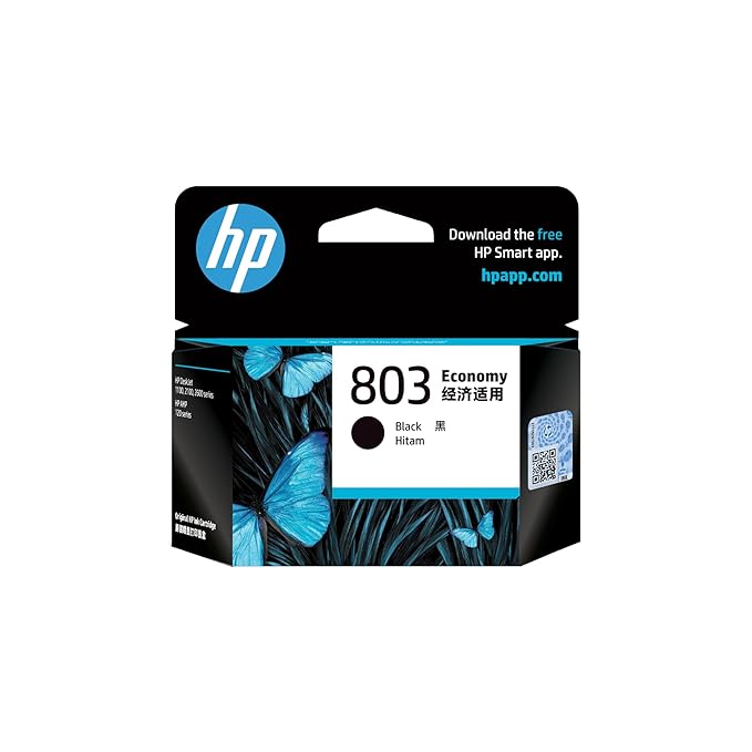 HP 803 Black Ink Cartridge( USE WITH - HP DeskJet 1115 HP DeskJet 2131 HP DeskJet 2135 HP DeskJet 3635 HP DeskJet 3835 HP DeskJet 4535 HP DeskJet 4675)