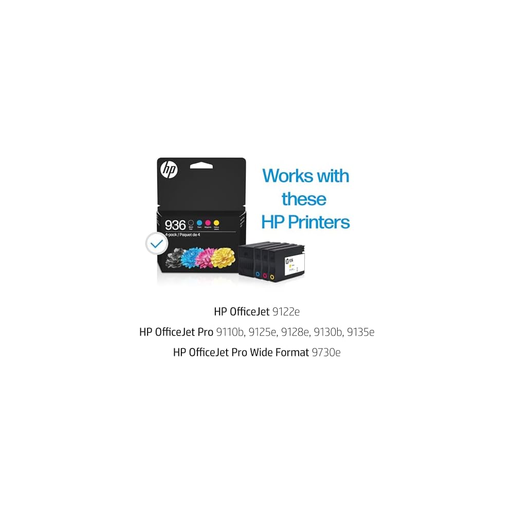 HP936 INK CARTRIDGE 4-PACK (USE WITH - HP OfficeJet Pro 9120e HP OfficeJet Pro 9125e HP OfficeJet Pro 9130e HP OfficeJet Pro 9135e HP OfficeJet Pro 9720/9730 series) - image 2
