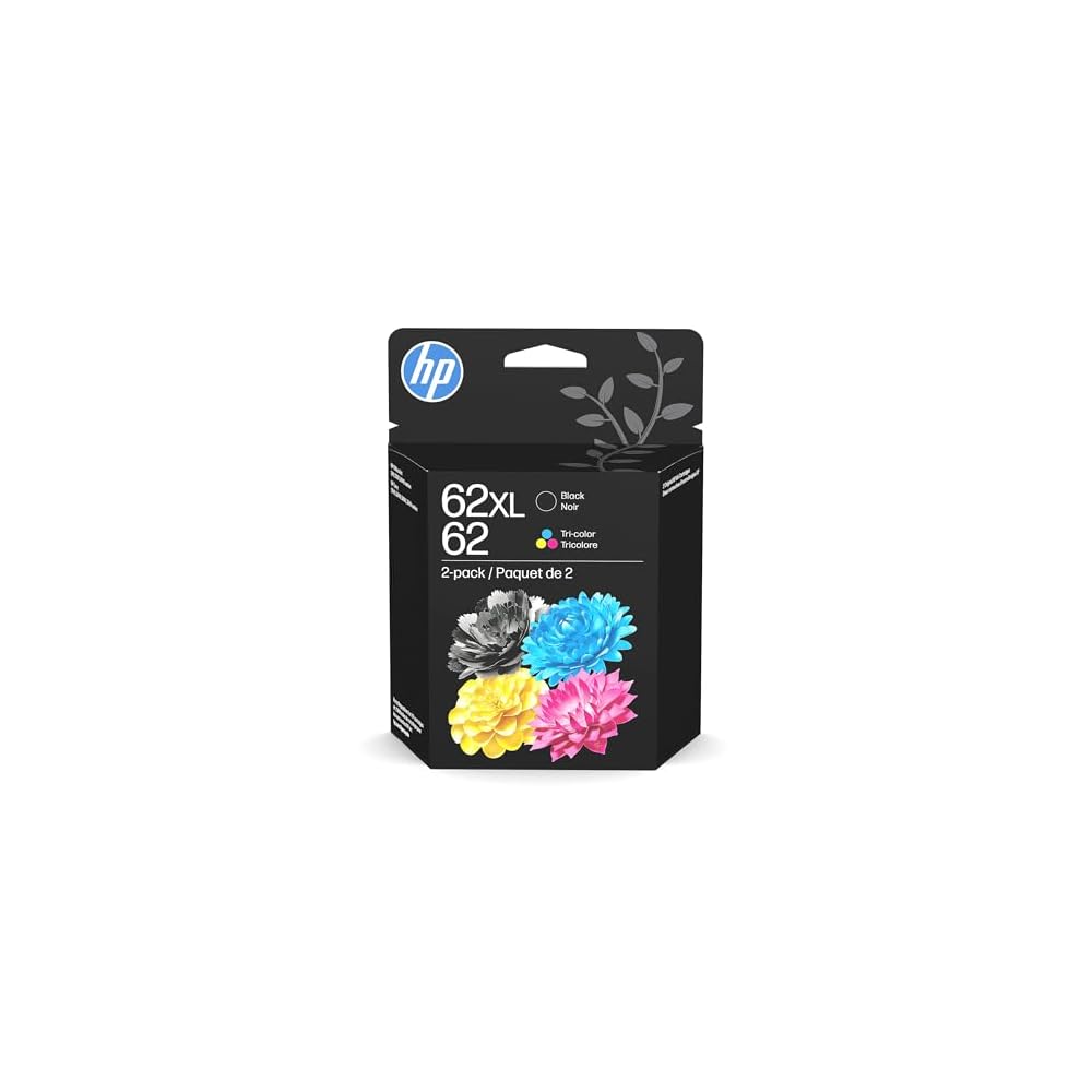 HP62XL BLACK/TRI-COLOR INK CARTRIDGE (USE WITH-HP ENVY 5540, 5640, 5660, 7640 series HP OfficeJet 200, 250, 5740, 8040 series)