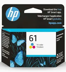 HP61 INK CARTRIDGE TRI-COLOR(USE WITH-HP DeskJet 1000, 1050, 1510, 2050, 2540, 3050 Series HP ENVY 4500, 5530 Series HP OfficeJet 2620, 4630 Series)