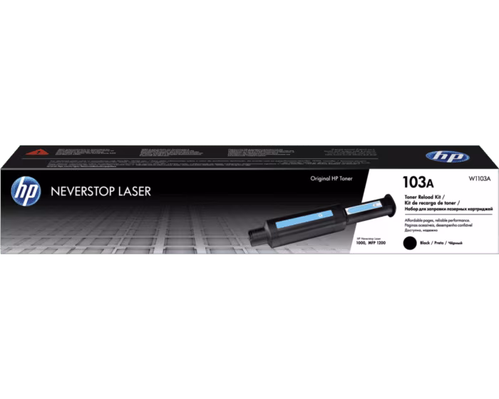 HP 103A Black Original Neverstop Laser Toner Reload Kit(USE WITH)-HP Neverstop Laser 1000a HP Neverstop Laser 1000w HP Neverstop Laser MFP 1200a HP Neverstop Laser MFP 1200w HP Neverstop Laser MFP 1200n)
