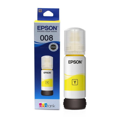 EPSON 008 YELLOW INK BOTTLE(USE WITH)-Epson EcoTank L6460,L6490,L6550,L6570,L6580,L15150,L15160,L15180