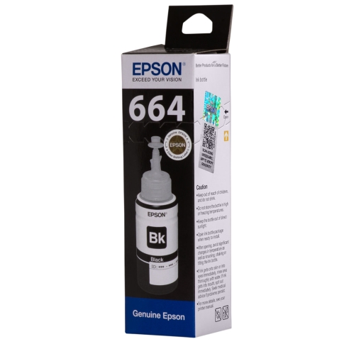 Epson 664 BK Cartridge(use with)-Epson L130 / L1300 / L220 / L550 / L355 / L110 / L210 / L300 / L360 / L350 / L380 / L100 / L200 / L565 / L555 / L405